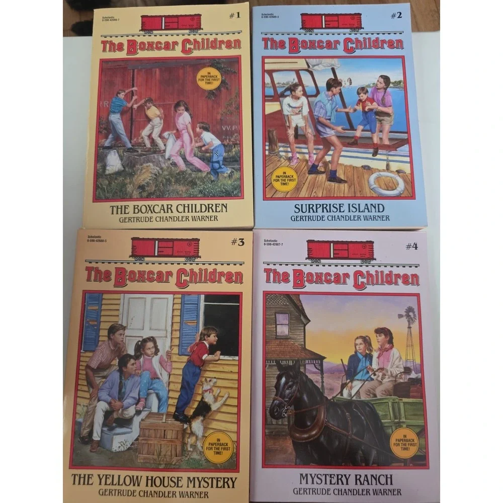 Vtg The Boxcar Children 4-Book Boxed Set #1-#4 By Gertrude Chandler Warner